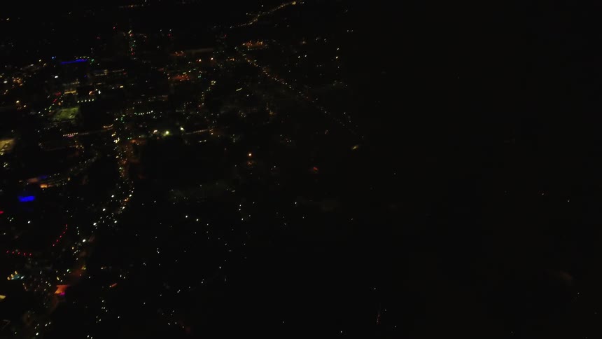 The dark sky is full of bright fireworks