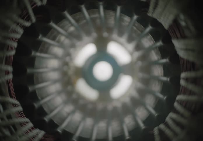 The hardware spins and gives off a light