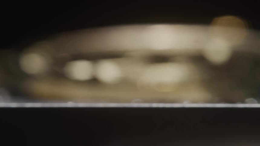 A computer board is spinning slowly