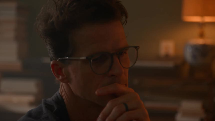 A man looks focused