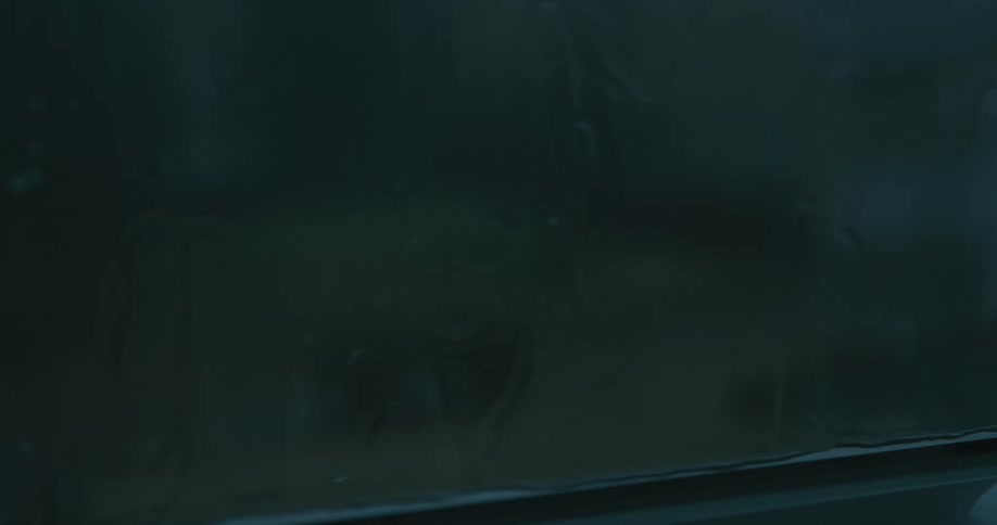 Window with rain falling
