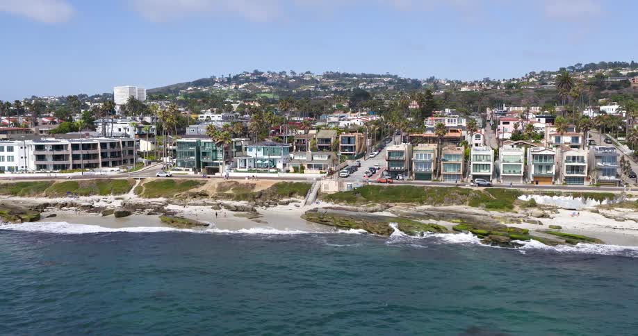 Urban and tropical city on the beachfront