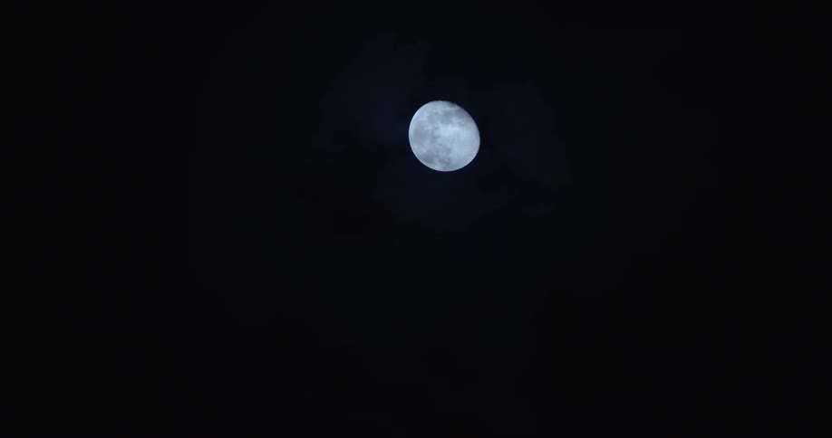 Full moon in a night sky