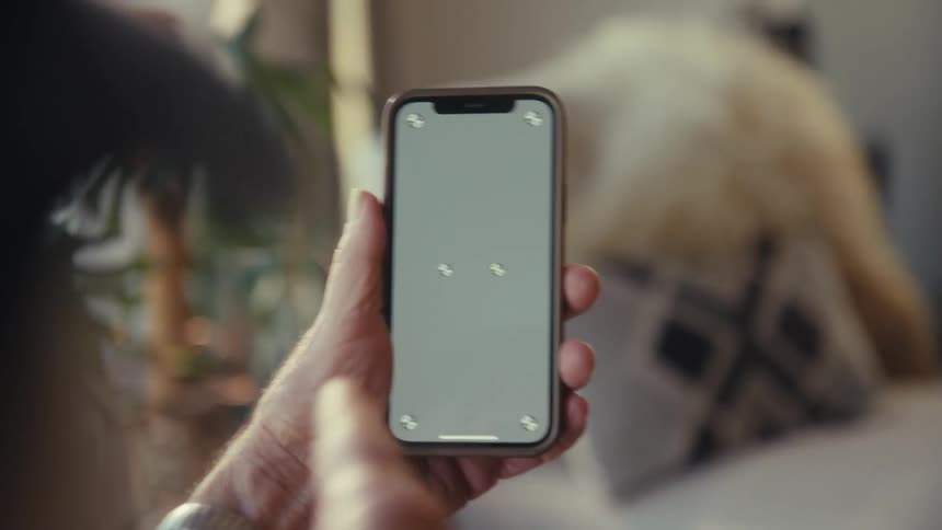 Person holding a smartphone