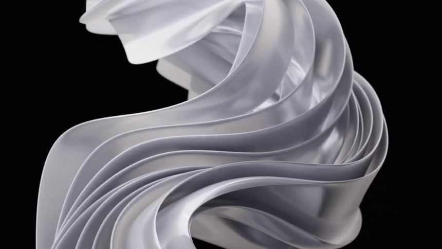 Abstract and complex white lines against a black background