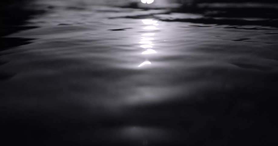 Sunlight reflecting on the ocean water as the sun sets