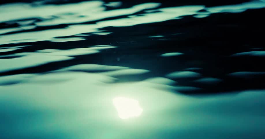 Reflection of the sun in calm waters