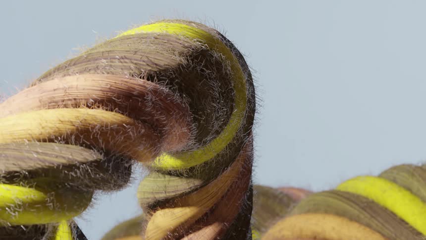 Closeup of an abstract colorful rope
