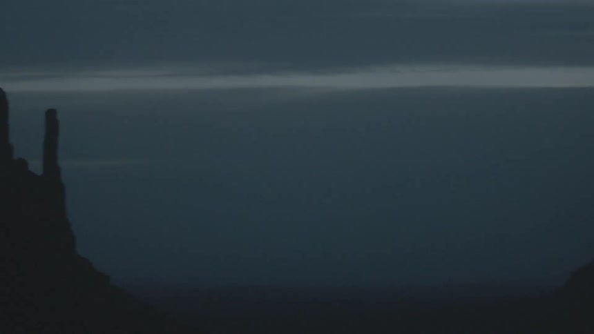 A plateau at night