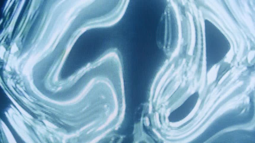 A clip of a metallic liquid