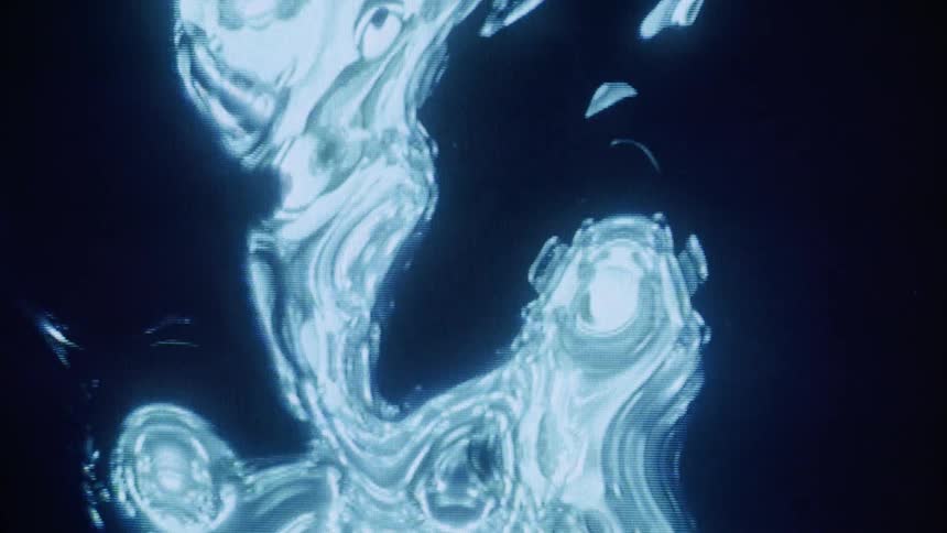 Abstract blue liquid against a black background