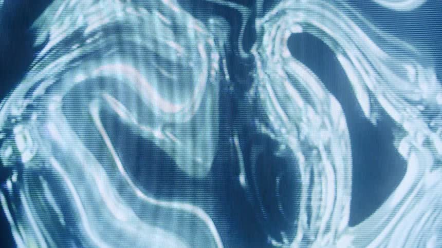 A shinning metallic liquid flow