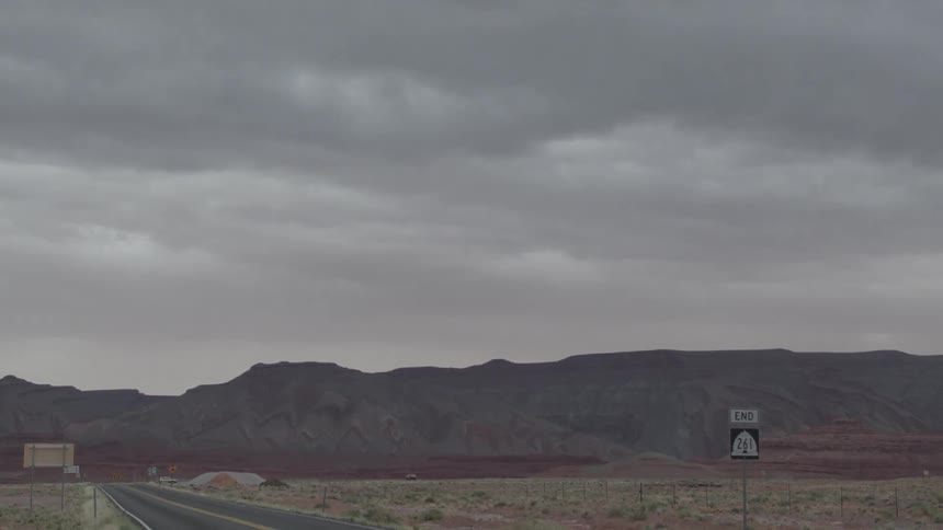 Cloudy day in the desert