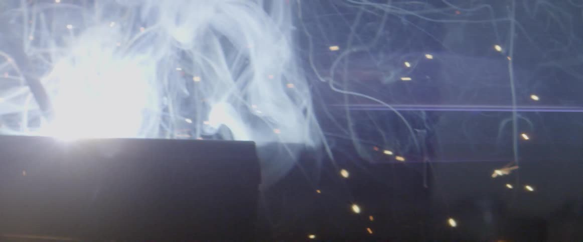 Metal is being welded