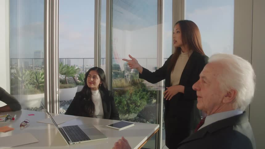 People talking in an office