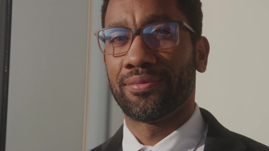 Face of a man posing