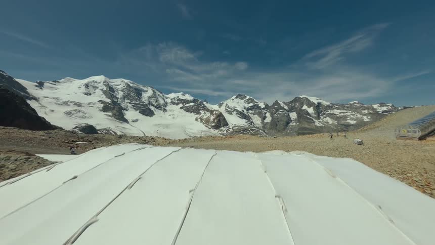 Snowy mountain landscape