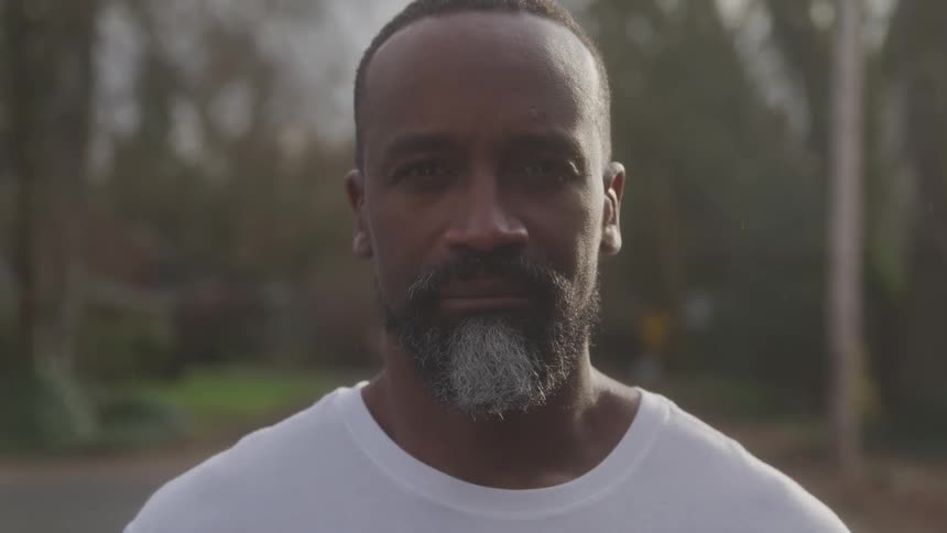 Man with a steady expression