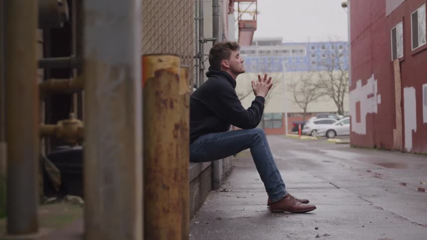 Man sitting thoughtfully