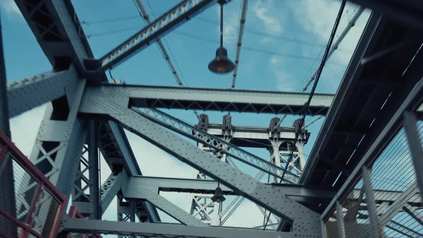 Metallic view of a cablestayed bridge