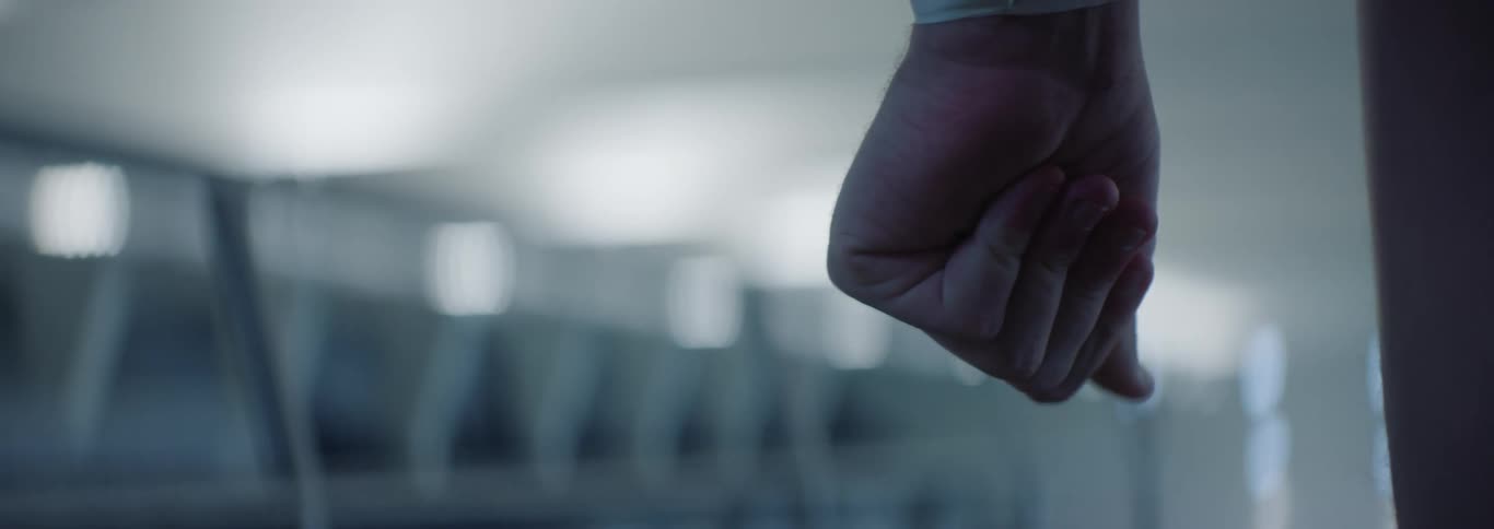 Closeup of a persons closed hand