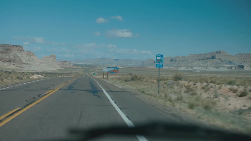 A two lane highway