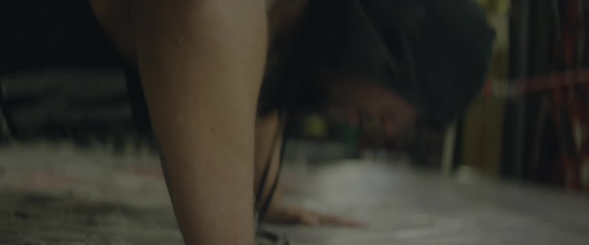 A man is doing push-ups