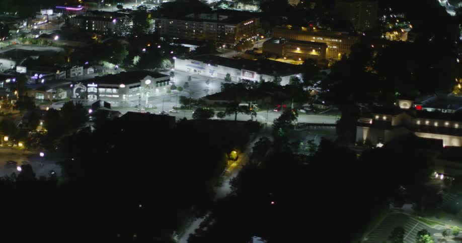 A large, bright city at night