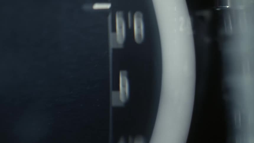 Numbers scroll past quickly while the setting on a machine is changed