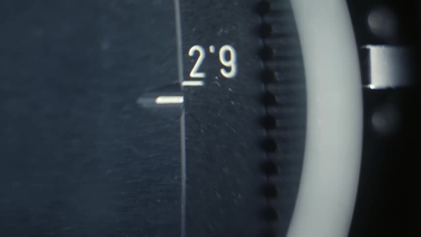 Numbers move past while changing the settings on a machine