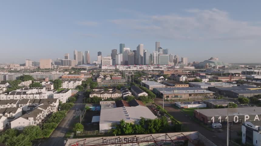 Panorama of a metropolis with skyscrapers in the background