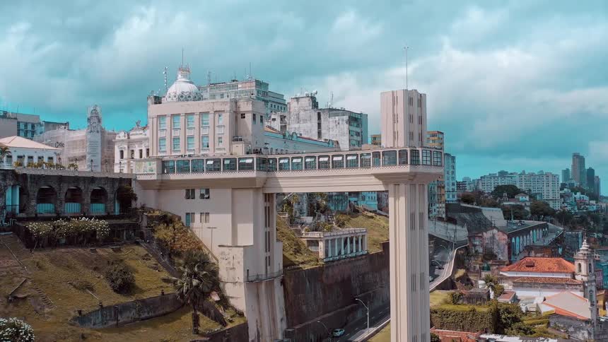 Urban city with classical architecture