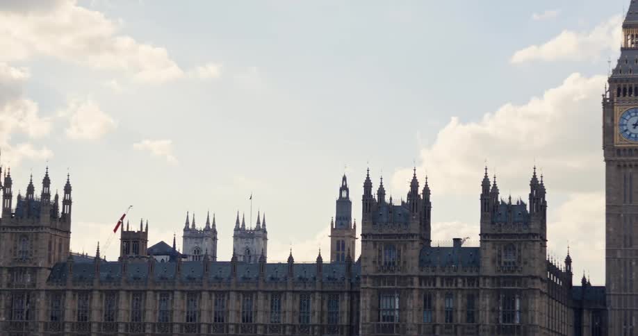Big ben and the palace of westminster in london at sunset