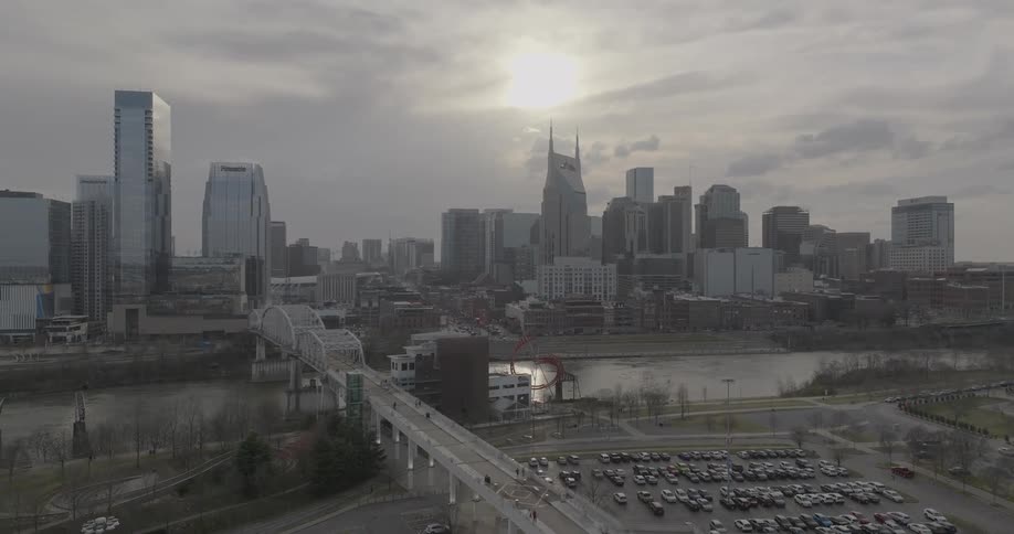 A city on a bleak winter day