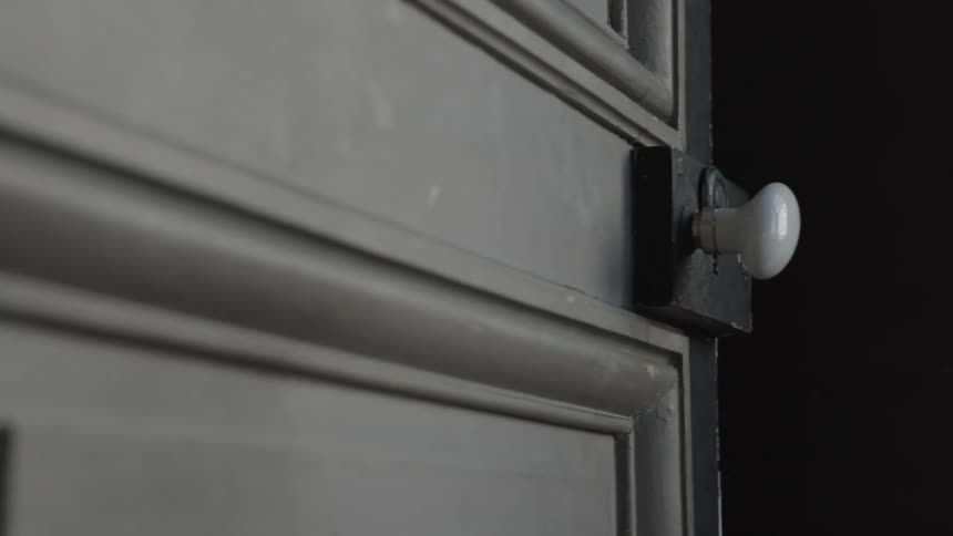 Door handle turning and opening