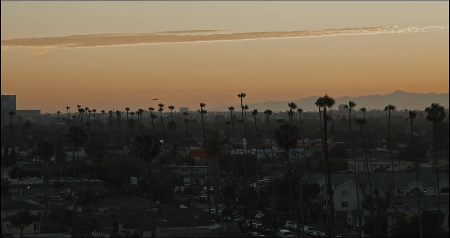 Suburbs at dusk