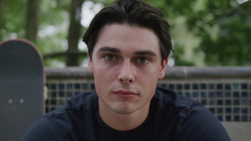 Young man with dark hair