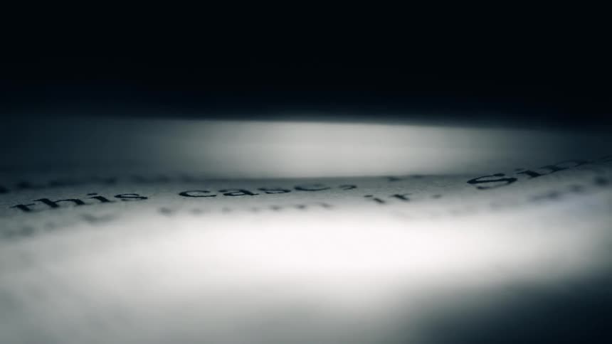 Abstract closeup on a book page