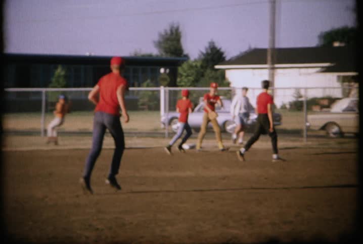 Young boys play on a baseball team