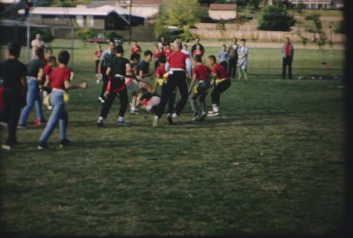 Children play flag football
