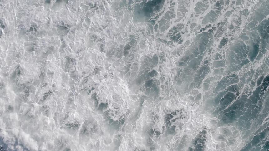 Ocean waves crash