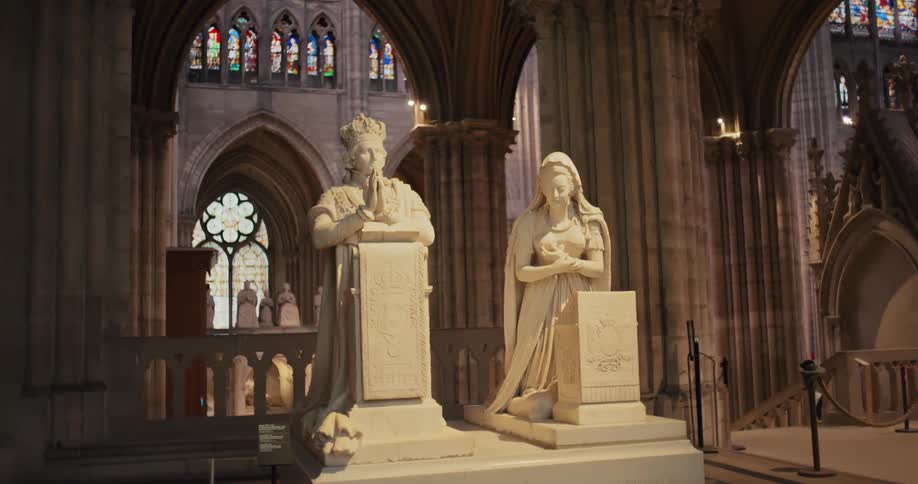 Marble sculpture inside a church