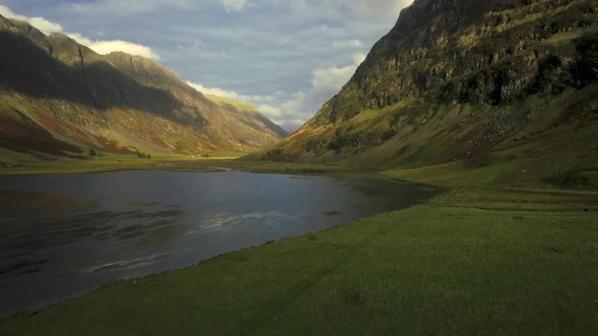 A river in a green valley