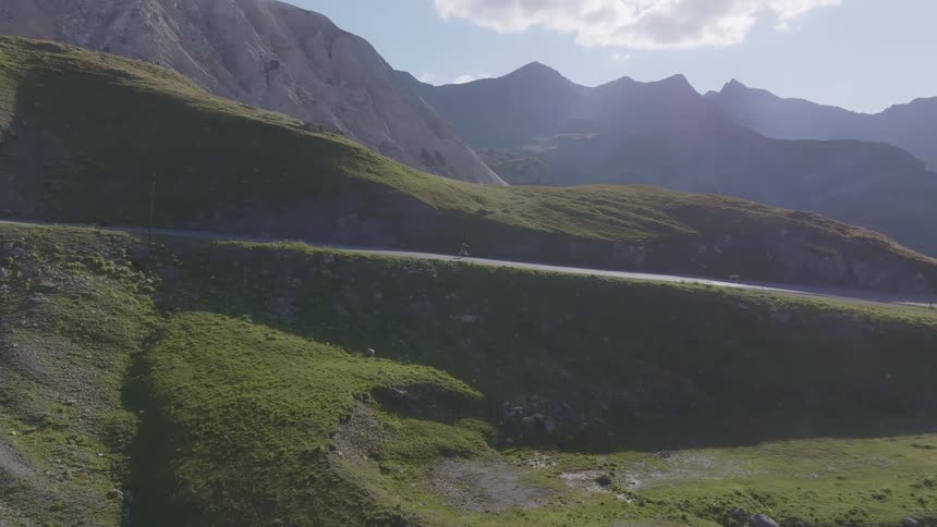 The long mountains are green