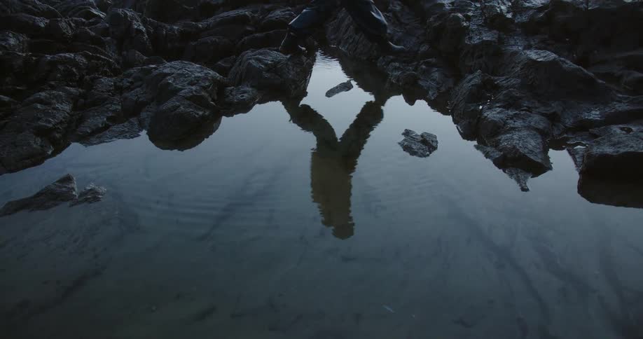Rocks and reflective water