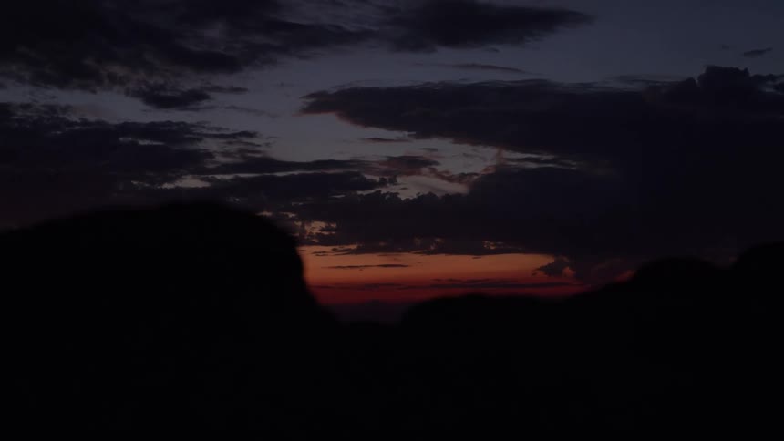 Sunset paints the sky