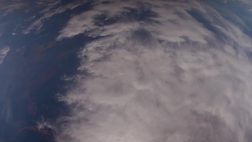 Aerial view of earth with cloud cover