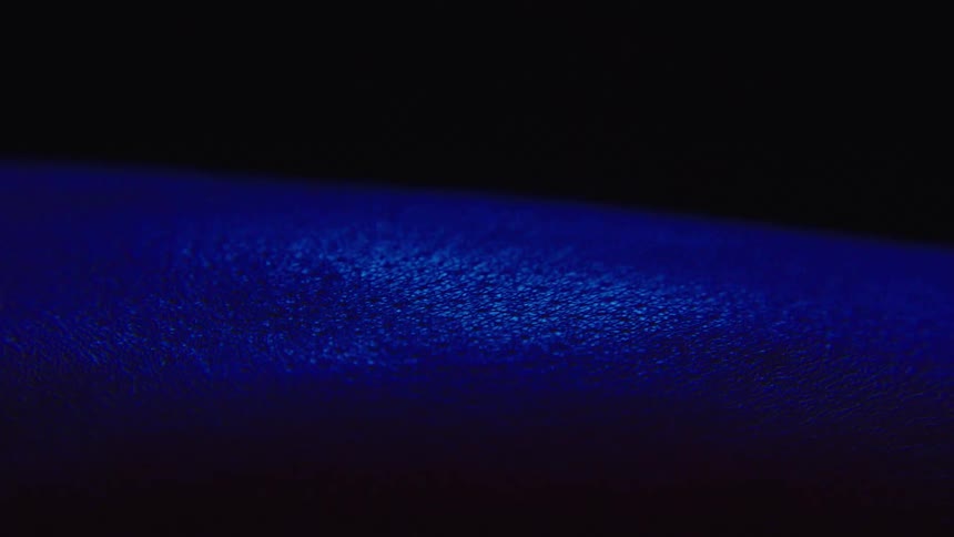 Blue light on an object