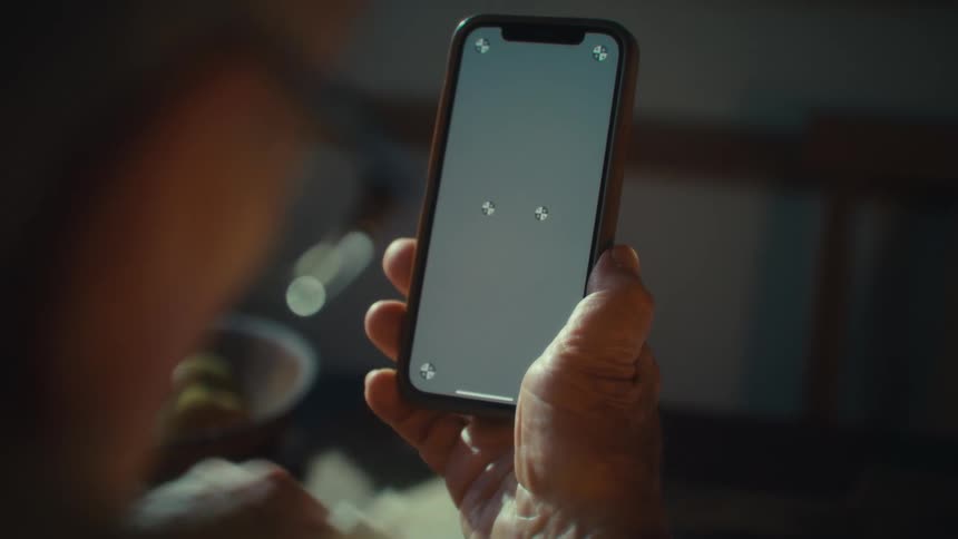 Person holding a smartphone