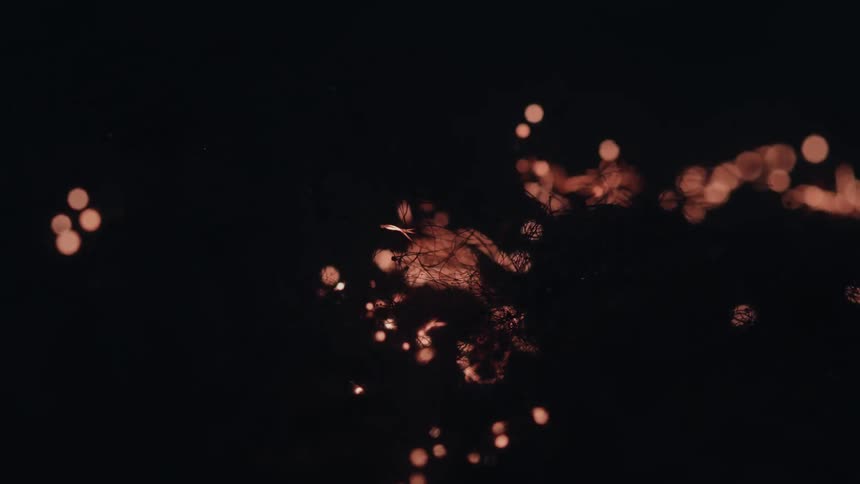 Small lights flicker in a pattern
